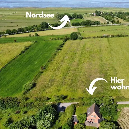 וילה Nordsee Im Blick - Kamin & Privat-garten - Design-haus Heverstrom הוסום
